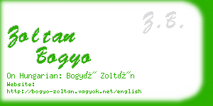 zoltan bogyo business card